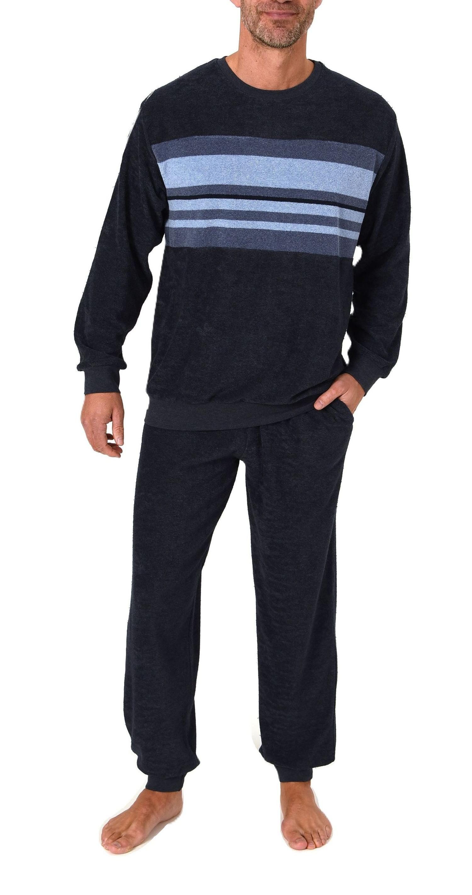 Normann Pyjama Normann Frottee Schlafanzug mit Bruststreifen – auch in Über günstig online kaufen