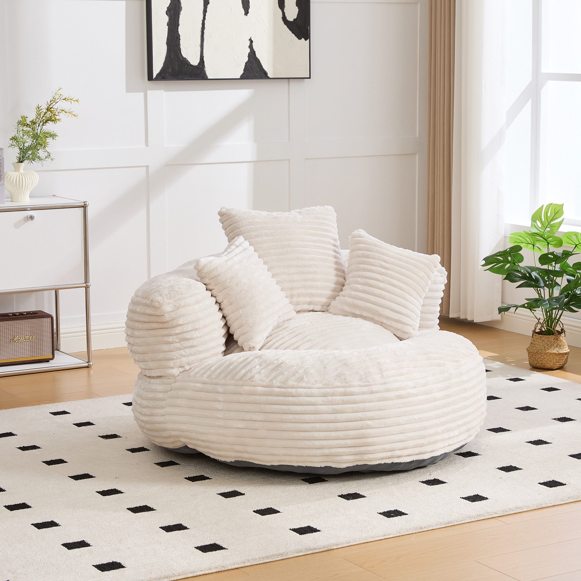 STILVORA Relaxsessel mit 3 Kissen,Liegesessel Posterstuhl mit hoher Rückenl günstig online kaufen