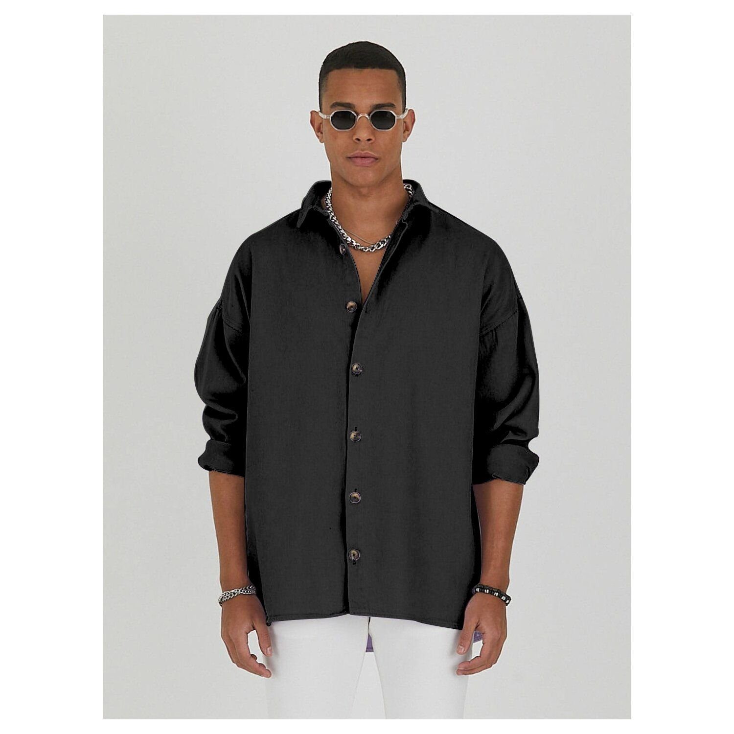 COFI Casuals Jeanshemd Jeanshemd Oversize Cotton Hemd 100% Baumwolle günstig online kaufen