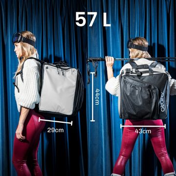 Otaro Sporttasche Skischuhtasche mit Helmfach & bequemen Rucksackträger, Pro 57L (Schutz für deine Ausrüstung, Perfekt durchdacht, ausklappbare Standfläche, für Skifahrer & Boarder)