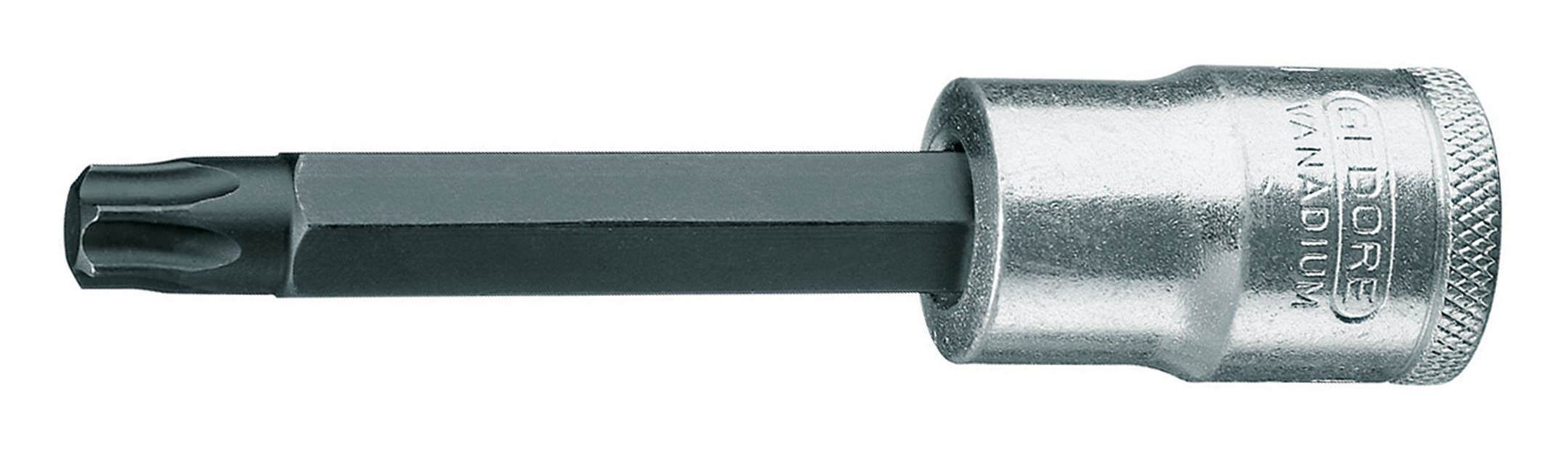 Gedore Steckschlüssel, Schraubendreher-Einsatz 1/2" Größe T20 x 100 mm