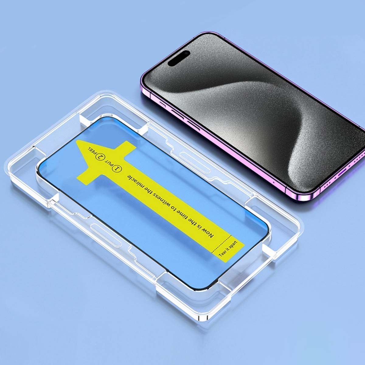 Wigento Handyhülle Für Apple iPhone 16 Plus Staubdichte Antistatische Hart Glas Schutz, Staubschutz, Anti-Statik Panzerglas mit hoher Klarheit