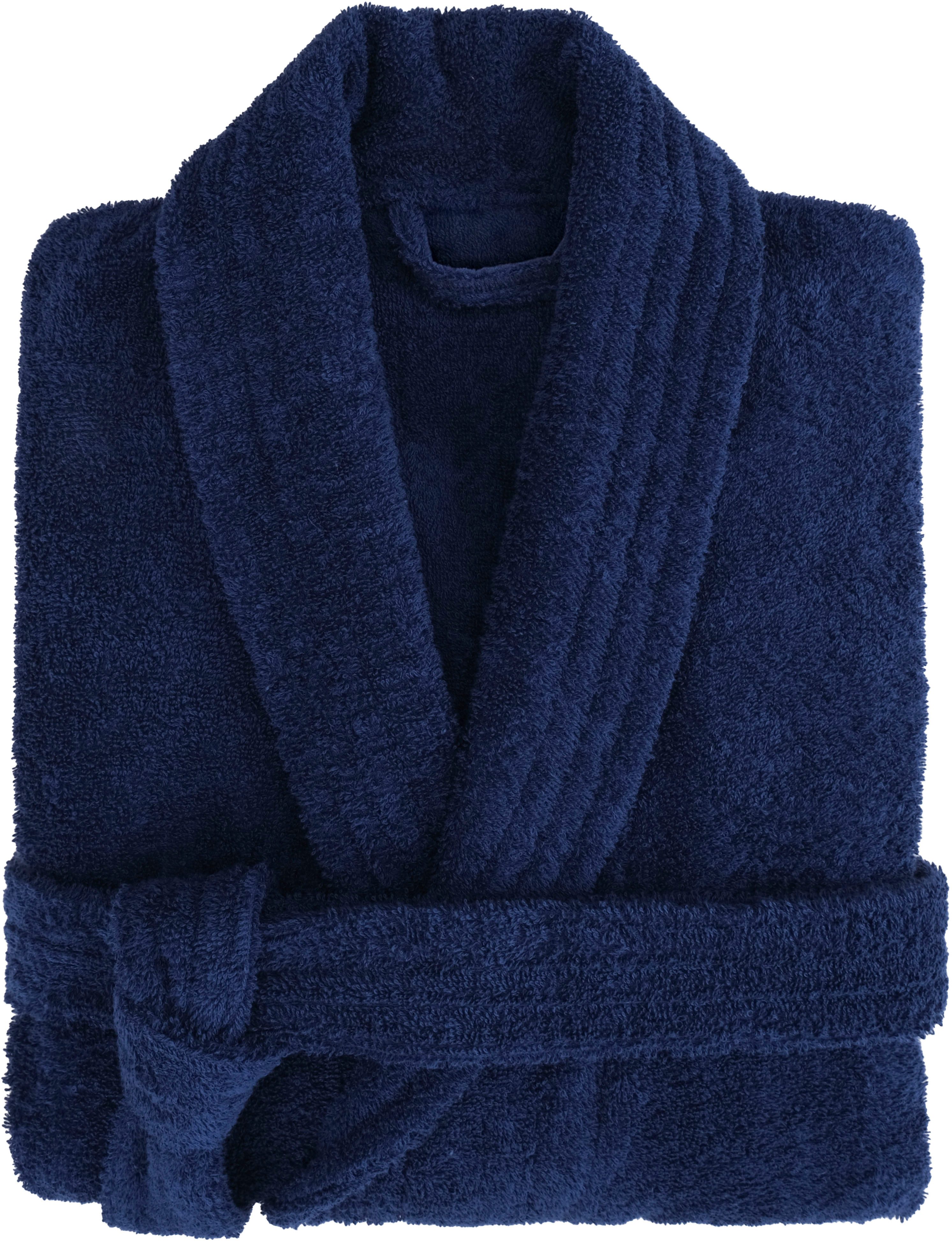 HAMMETEX Damenbademantel Ren, 100% Baumwolle, Langform, Baumwolle, Schalkragen, Gürtel, 380 g/m² Frottee Bademantel mit Taschen – Saugfähig & Weich