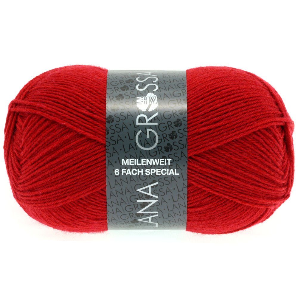 LANA GROSSA Meilenweit 6-fach 150g Unito Häkelwolle, 390 m