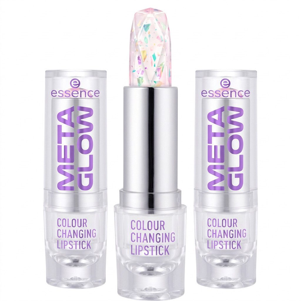 Essence Lippenstift META GLOW COLOUR CHANGING LIPSTICK, mit farbveränderndem Effekt
