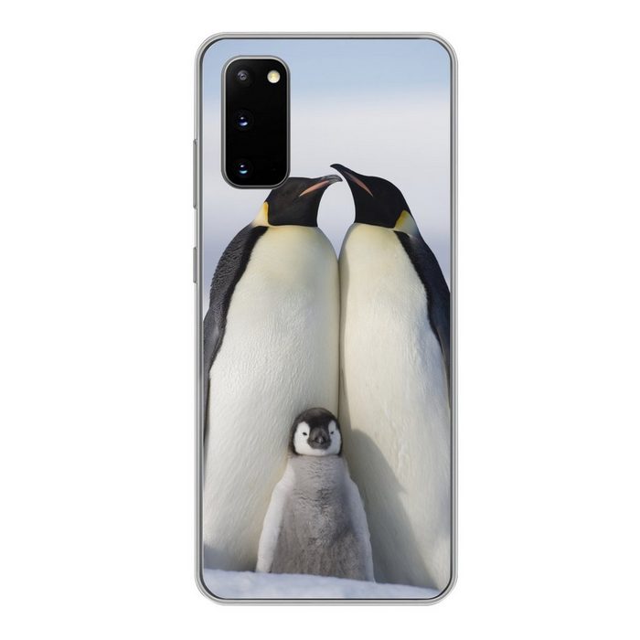 MuchoWow Handyhülle Pinguin - Familie - Schnee Phone Case Handyhülle Samsung Galaxy S20 Silikon Schutzhülle