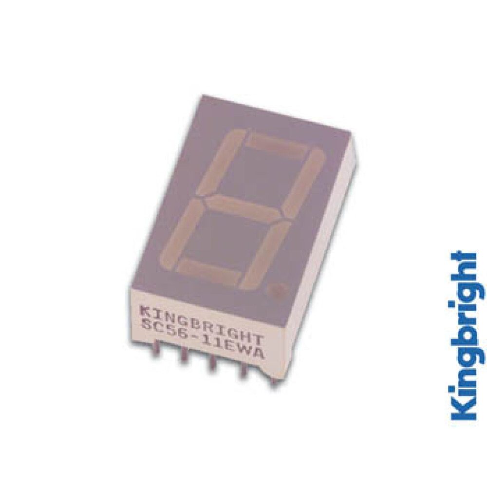 Kingbright Hinweisschild 14mm EINSTELLIGES DISPLAY GEMEINSAME ANODE, (1 St)