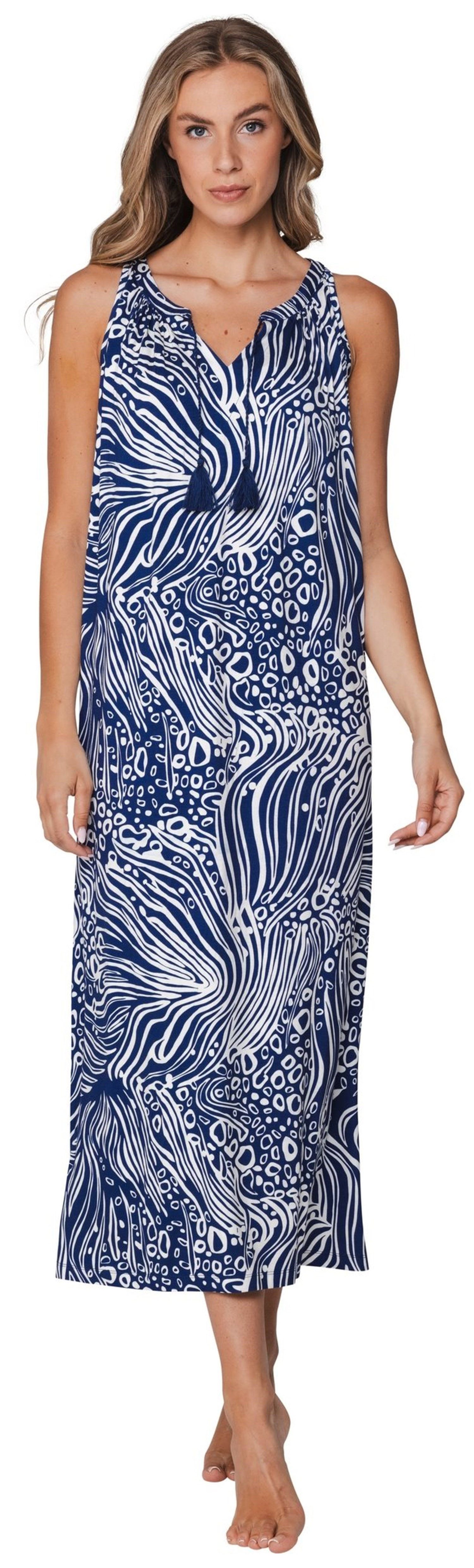 Strandkleid Damen Jerseykleid Maxikleid
