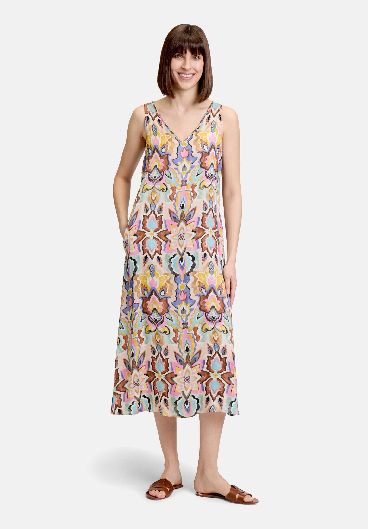 Vera Mont Sommerkleid Damen mit V-Ausschnitt Druck