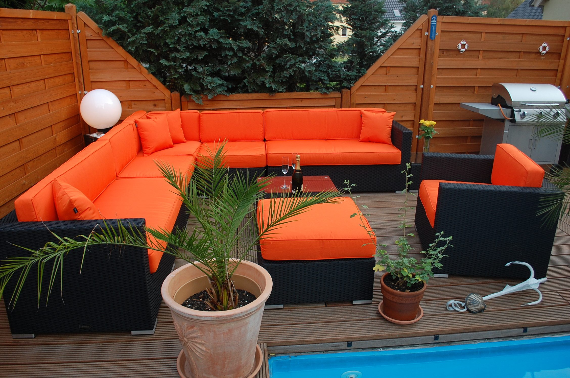 Ragnarök Möbel-Design Gartenlounge-Set Narvik, (Set, Ecklounge, Polyrattan, Alu)
