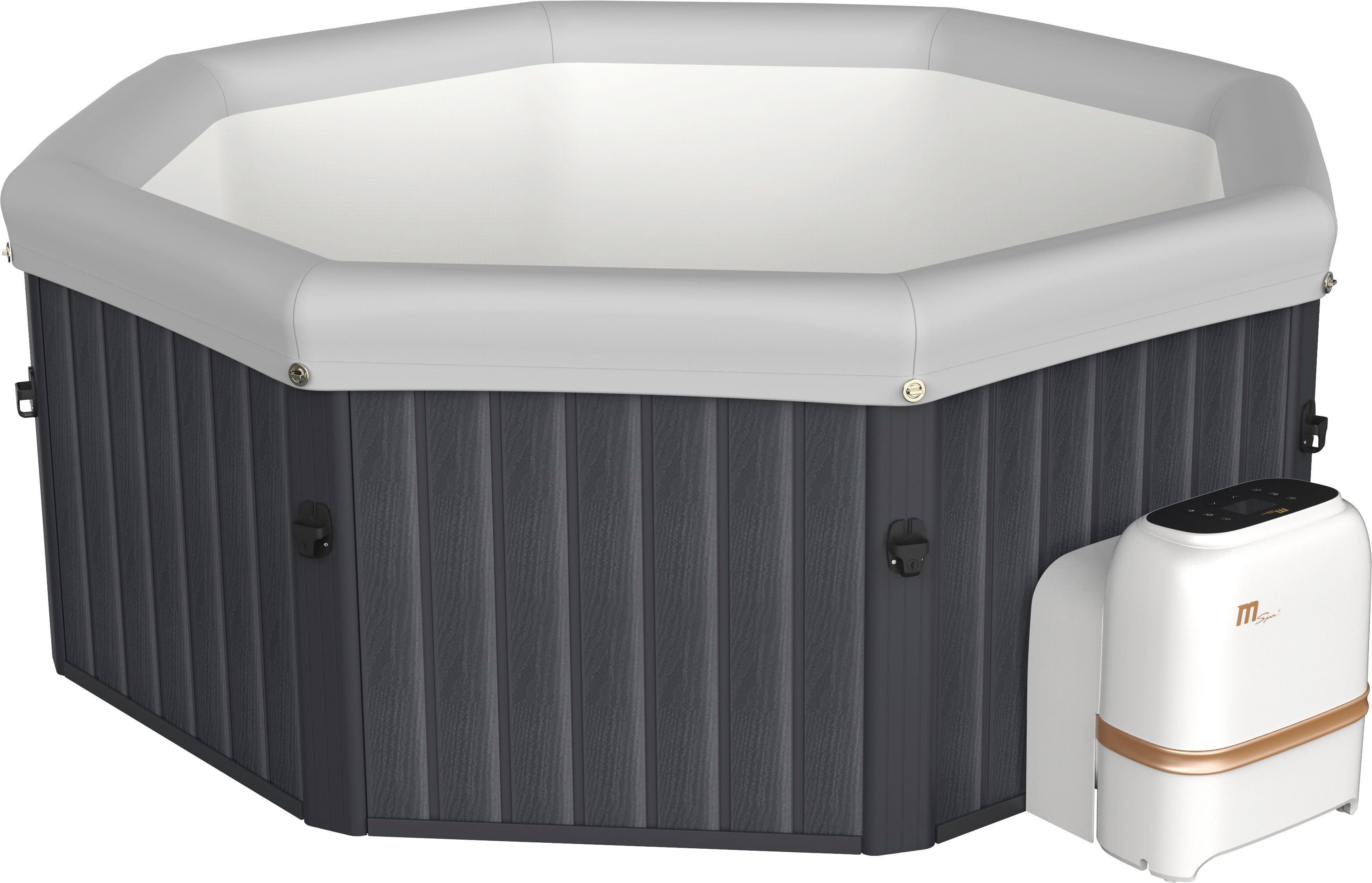 GardWell Whirlpool Octa, (Set), selbstaufblasend, 138 Luftdüsen, BxLxH: 193x193x73 cm, für 6 Personen