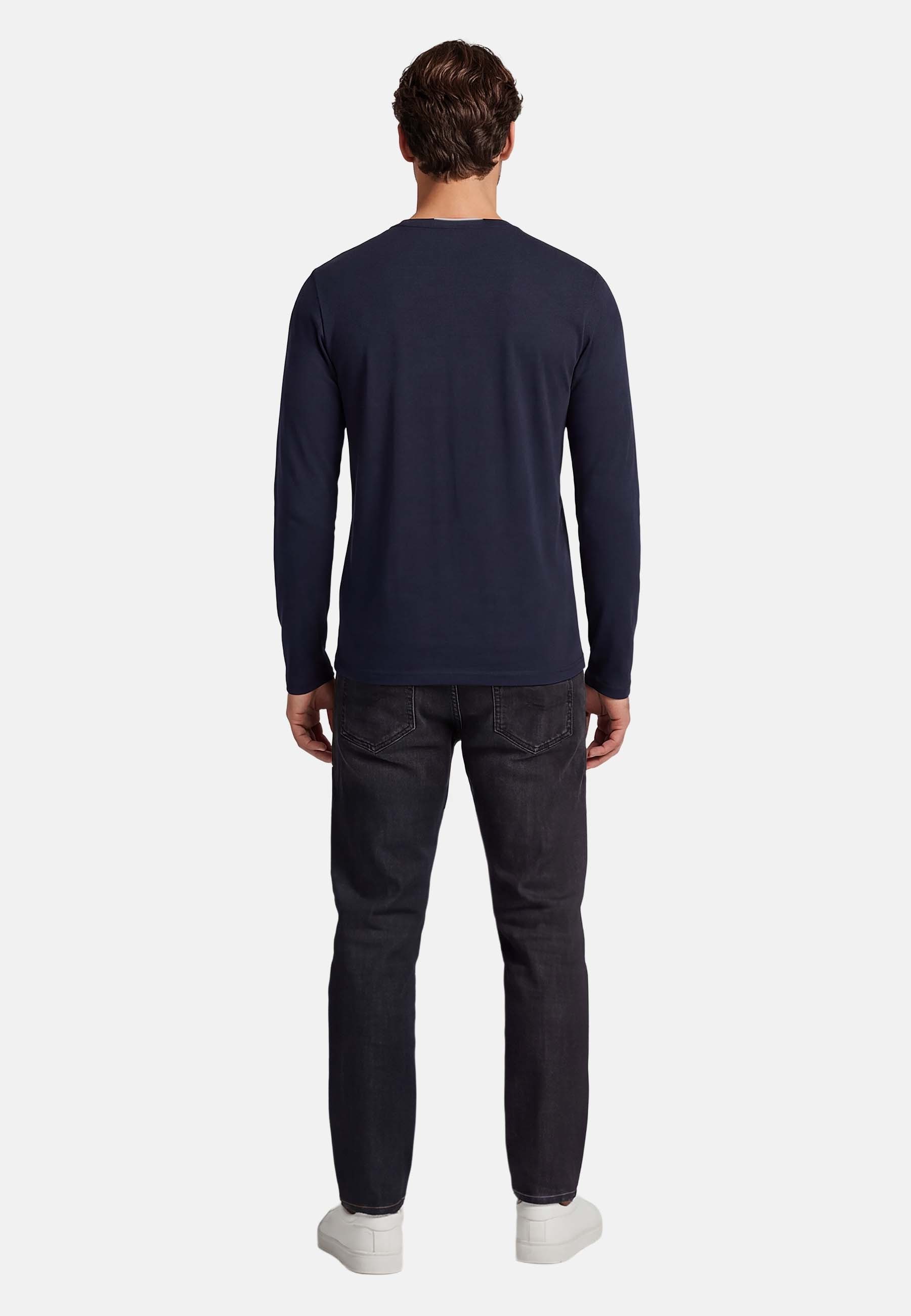 U.S. Polo Assn. Longsleeve USAaron – Herren Langarmshirt mit Logo-Stickerei mit Rundhalsausschnitt und klassischer Passform – Bild 3 von 5
