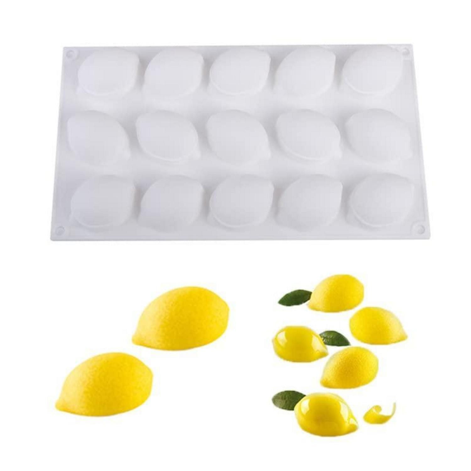LuxusKollektion Silikonform Silikonform Zitrone 15-teilig, (15-tlg)
