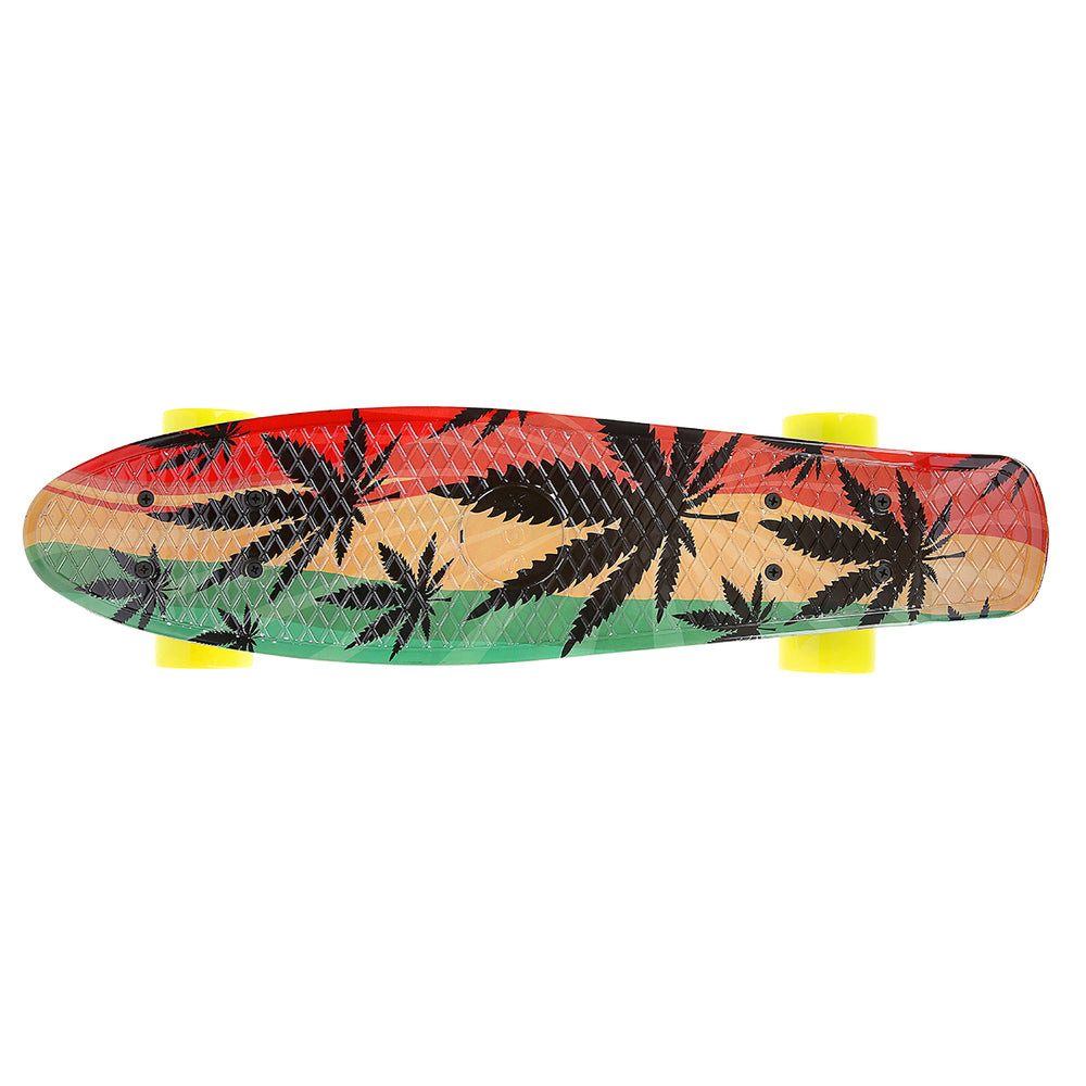 HMS Miniskateboard Pennyboard Cruiser Retroboard (Spar-Set, 1-St., 56 x 14 cm robust), Kunststoffdeck, PU-Rollen, ABEC-7, Kicktail