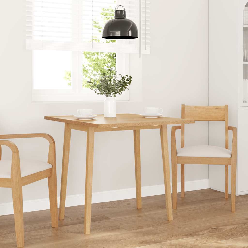 vidaXL Esstisch Esstisch Natur Massivholz Gummibaumholz günstig online kaufen