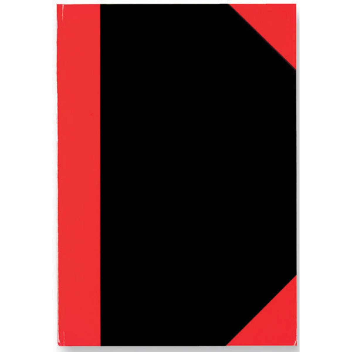 Stylex Schreibwaren Notizbuch Kladde - A6 kariert Hardcover schwarz/rot 96 Blatt.
