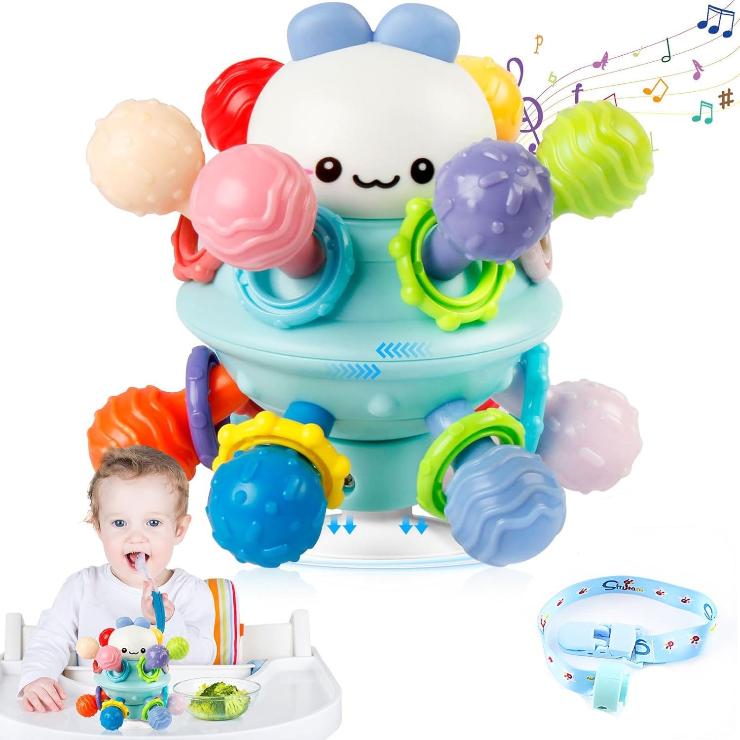 Lernspielzeug Baby-Spielzeug,Sensorische Beißring-Spielzeuge,Greifball Babyspielzeug