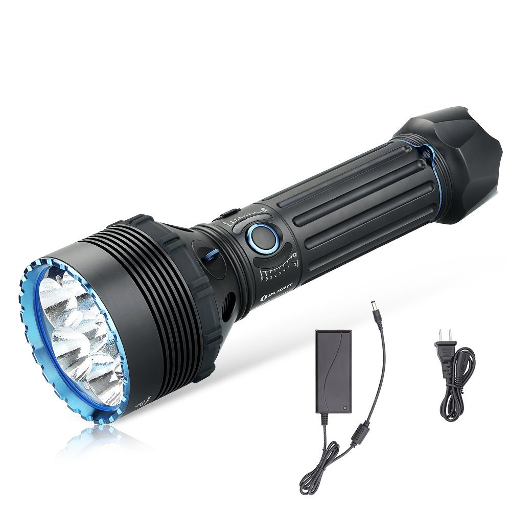 OLIGHT Taschenlampe X9R Marauder Leistungsstarke Rettungslampe, 25000 Lumen, Gefräste Fingerrillen