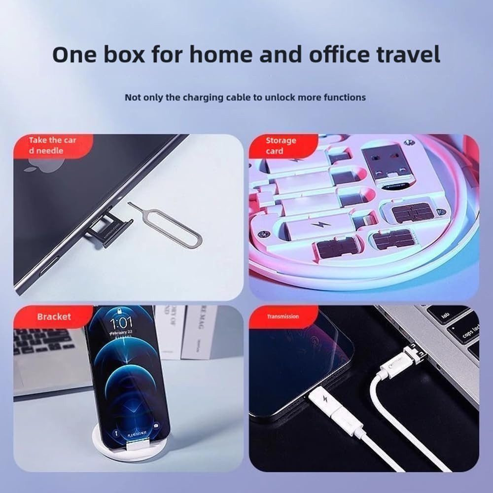LIANNA Taschenorganizer Taschenorganizer Mini Datenkabel-Set mit Box & Schnellladung, 1 Stück (Set, 1-tlg., Taschenorganizer Mini Datenkabel-Set mit Box & Schnellladung, 1 Stück)