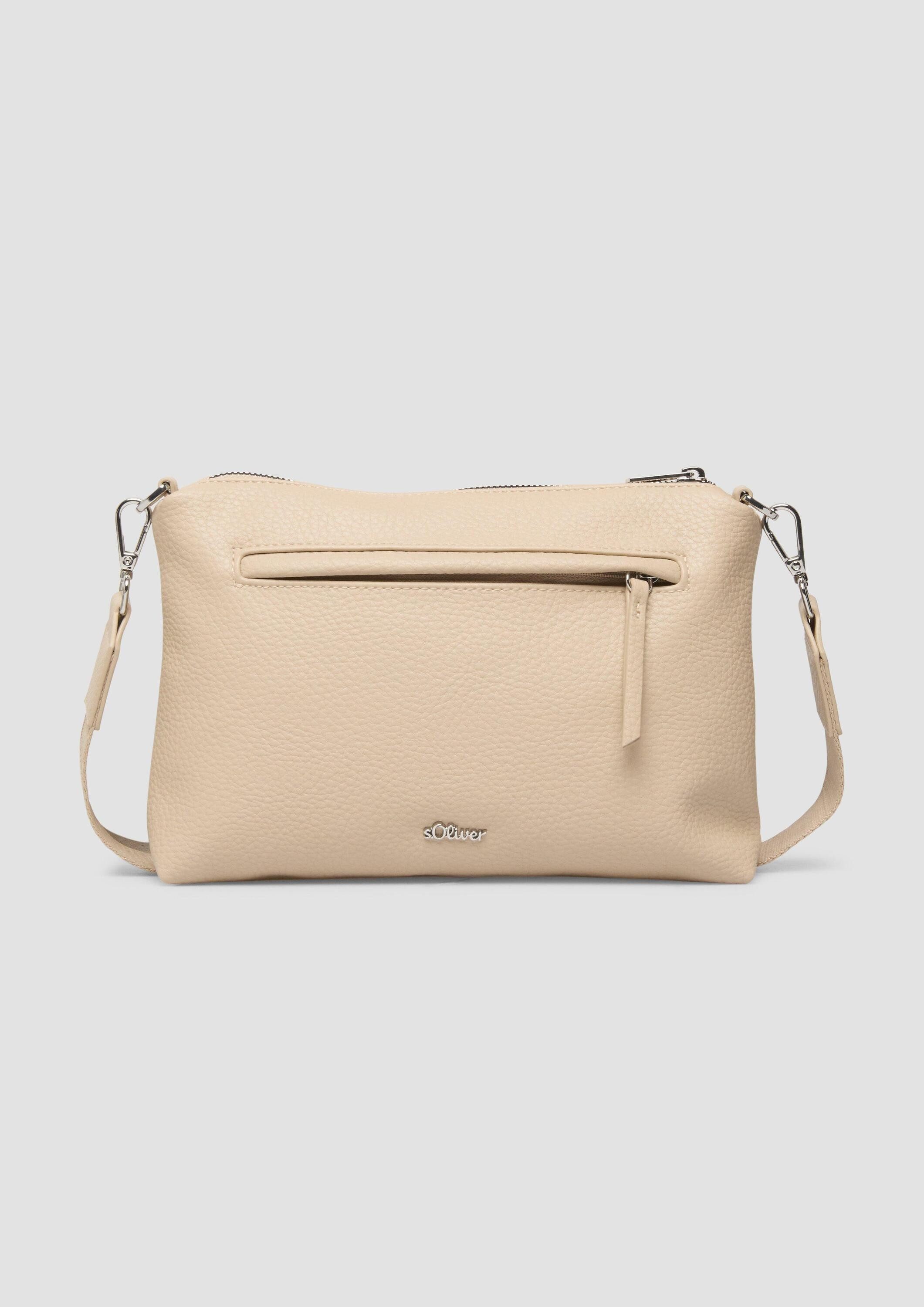 s.Oliver Schultertasche Tasche, City-Bag in Leder-Optik mit abnehmbarem Schultergurt