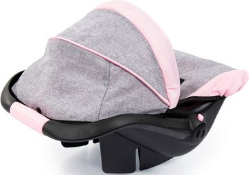 Bayer Puppen Autositz Puppen-Autositz mit Dach, grau/rosa, grau/rosa, mit Dach