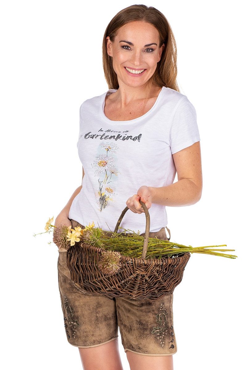 Hangowear Trachtenshirt Trachtenshirt Damen - GARTENKIND - weiß