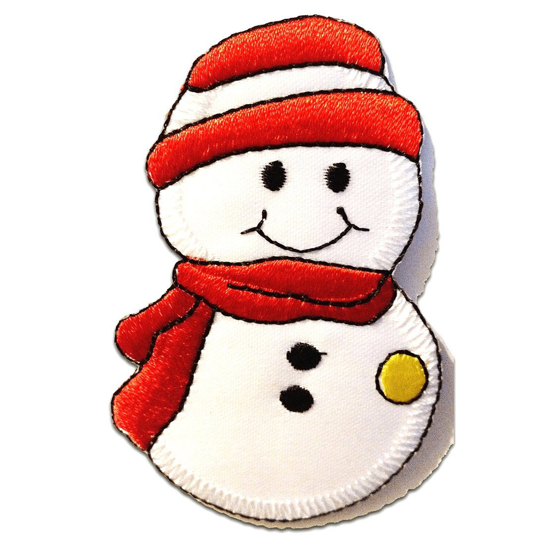 Catch the Patch Aufnäher Bügelbild, Aufbügler, Applikationen, Patches, Flicken, zum aufbügeln, Polyester, Schneemann weihnachten - Größe: 7,5 x 5 cm