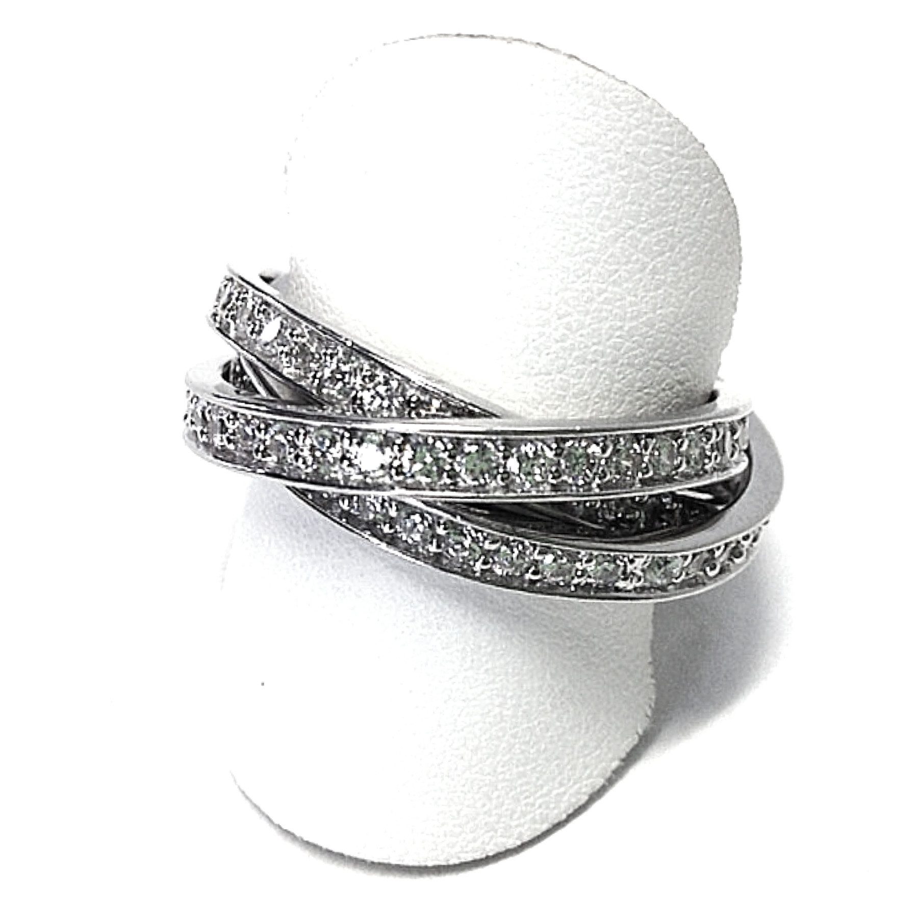 Silberring Spielring 925 Silber rhod mit Zirkonias 3teilig