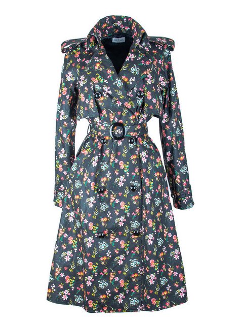 RUA & RUA Trenchcoat mit Blumen-Print aus Beschichteter Baumwolle für Damen günstig online kaufen