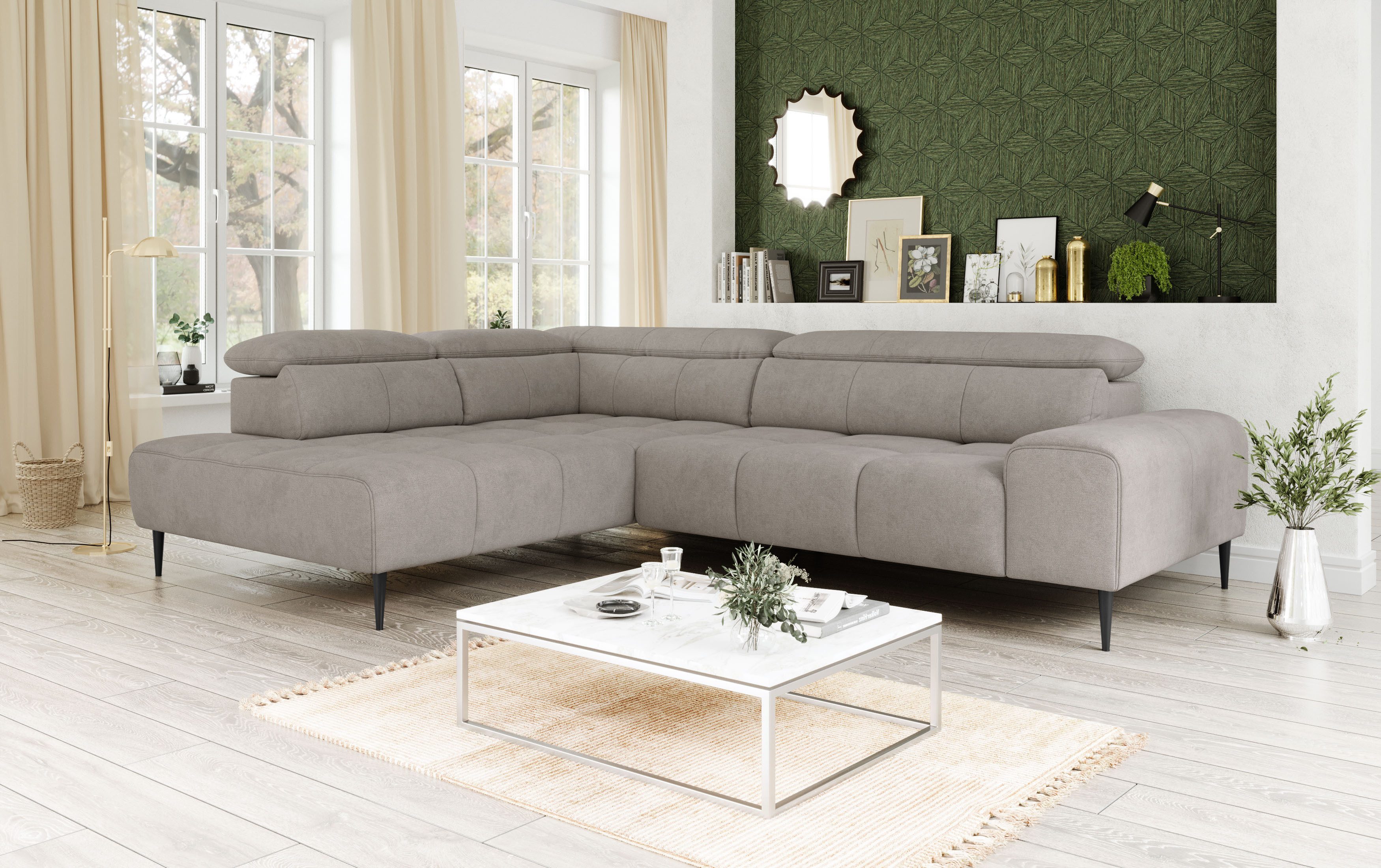 Ecksofa Theo L-Form, B: 298 cm