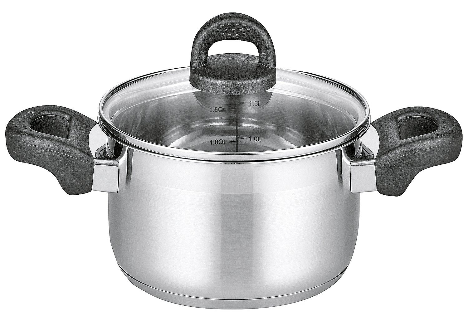 Pentolina In Acciaio Inox Saturn 0.6L - 12cm, Coperchio In Vetro, Perfetta Per Porzioni Singole - Foto 8
