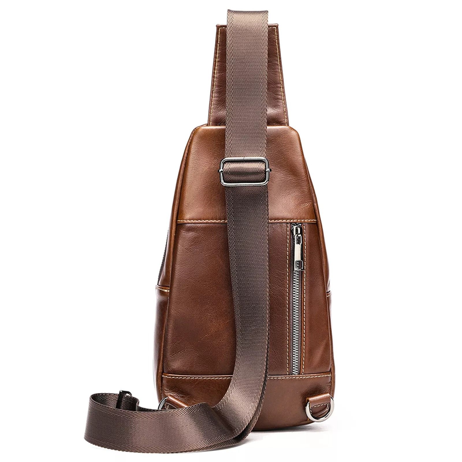 YUBRO-STUDIO Messenger Bag Herren Leder Sling günstig online kaufen