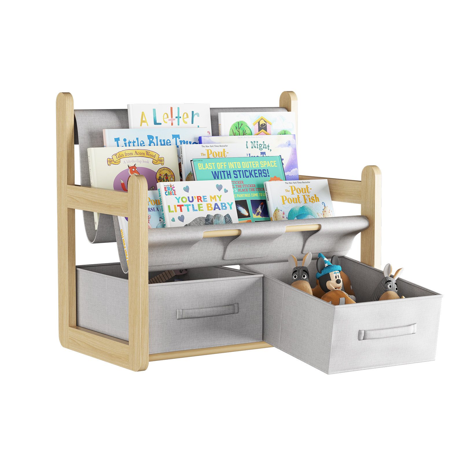 radelldar Kinderregal Kinderbüchregal mit 2 offenen günstig online kaufen