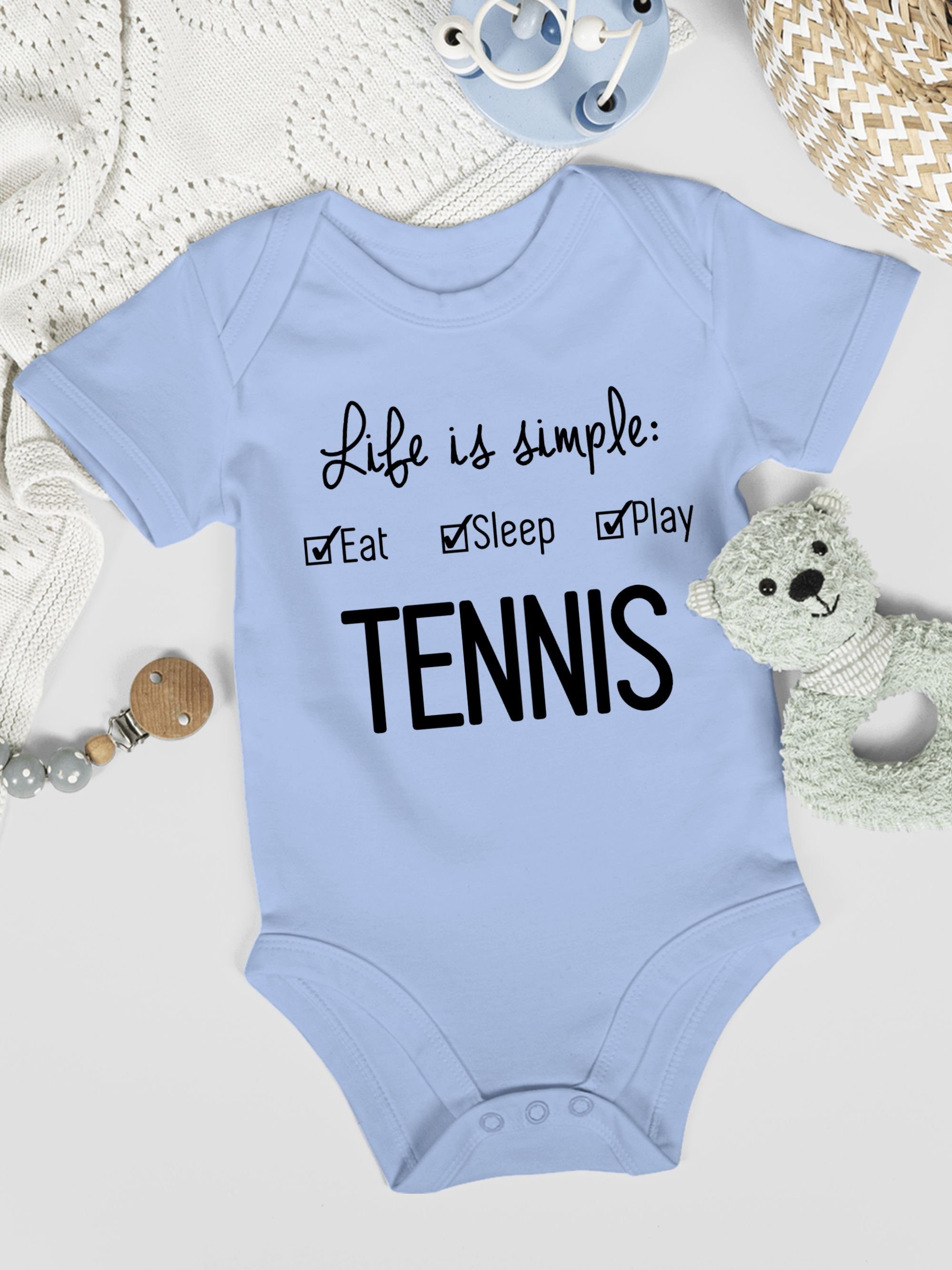 Babyblau 1 Life Baby & Bewegung Sport is Tennis Shirtracer Shirtbody simple