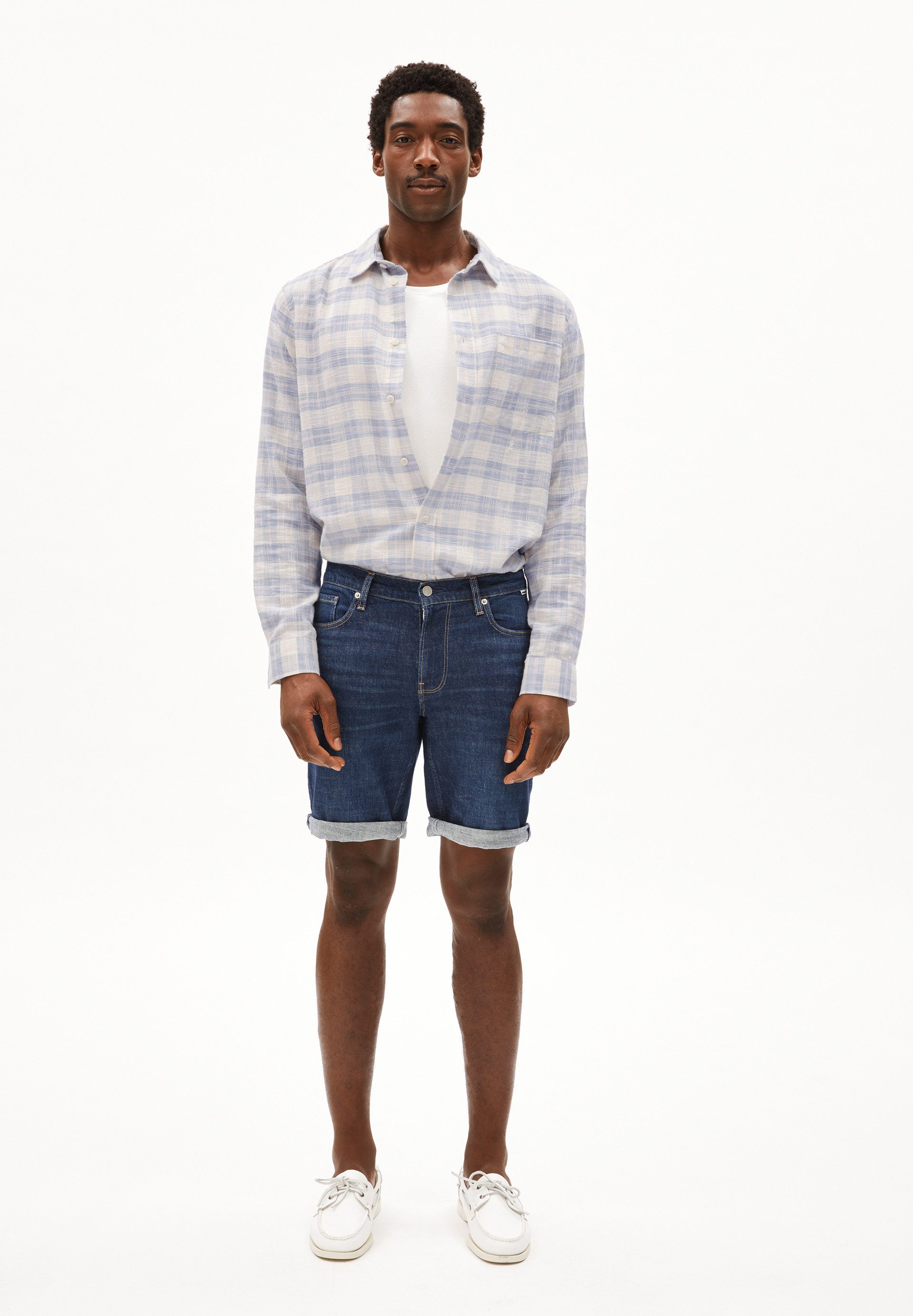 Armedangels Shorts NAAILO Jeans Shorts aus Bio-Baumwoll-Hanf Mix (Slim Fit)