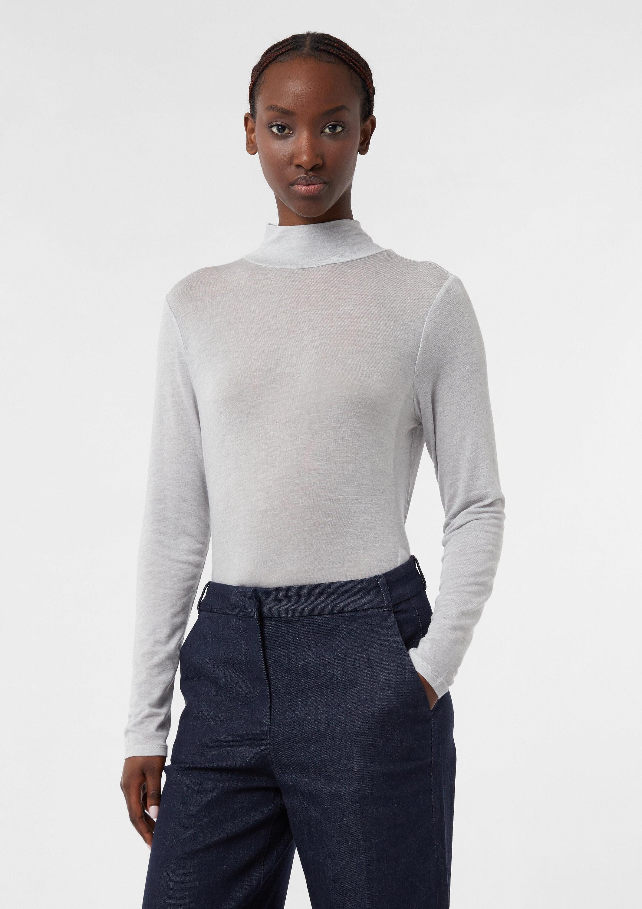 comma Langarmshirt T-Shirt Feines Langarmshirt aus günstig online kaufen