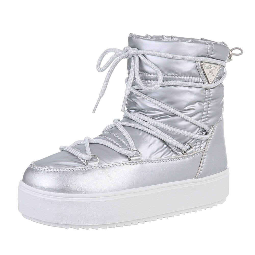 Ital-Design Damen Snowboots Freizeit Snowboots (87531775) Flach Plateaustie günstig online kaufen