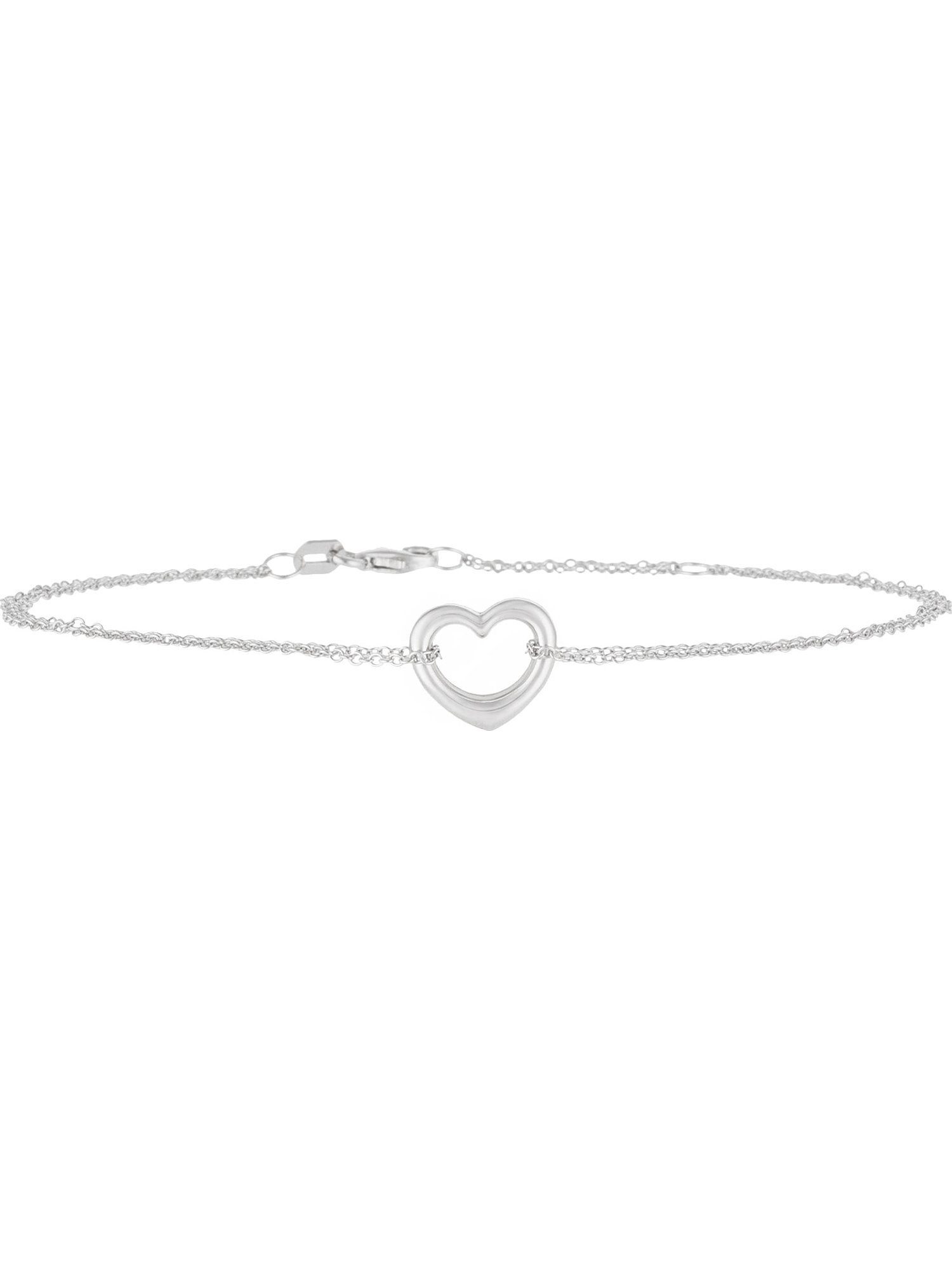 Goldarmband CHRIST Damen-Armband 375er Weißgold Herz