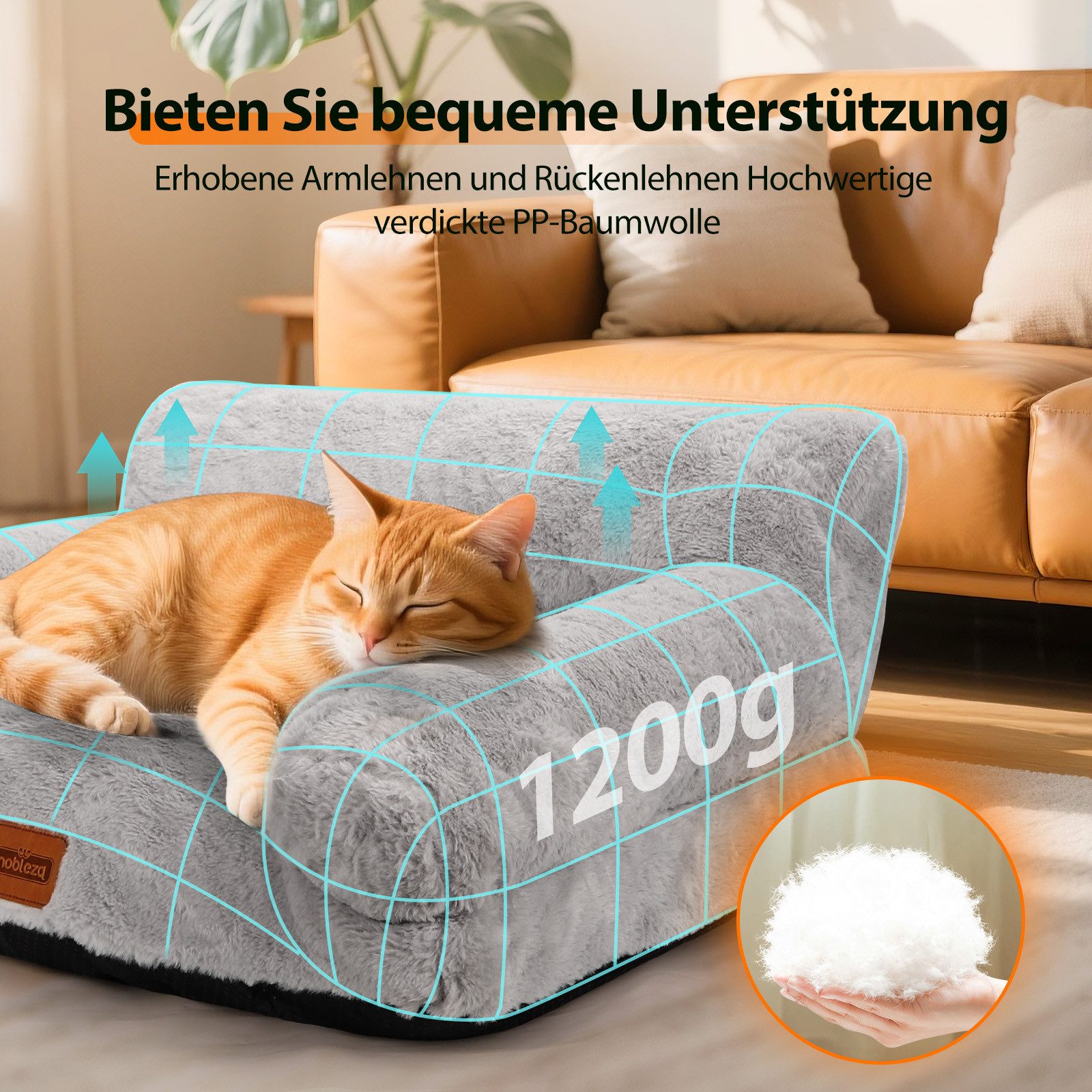 nobleza Tiersofa Katzensofa Katzenbett Flauschig Tiersofa Hundebett Kleine Hunde