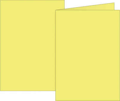 BRUNNEN Druckerpapier BRUNNEN 105125310 Klappkarte Universalpapier A6 gelb