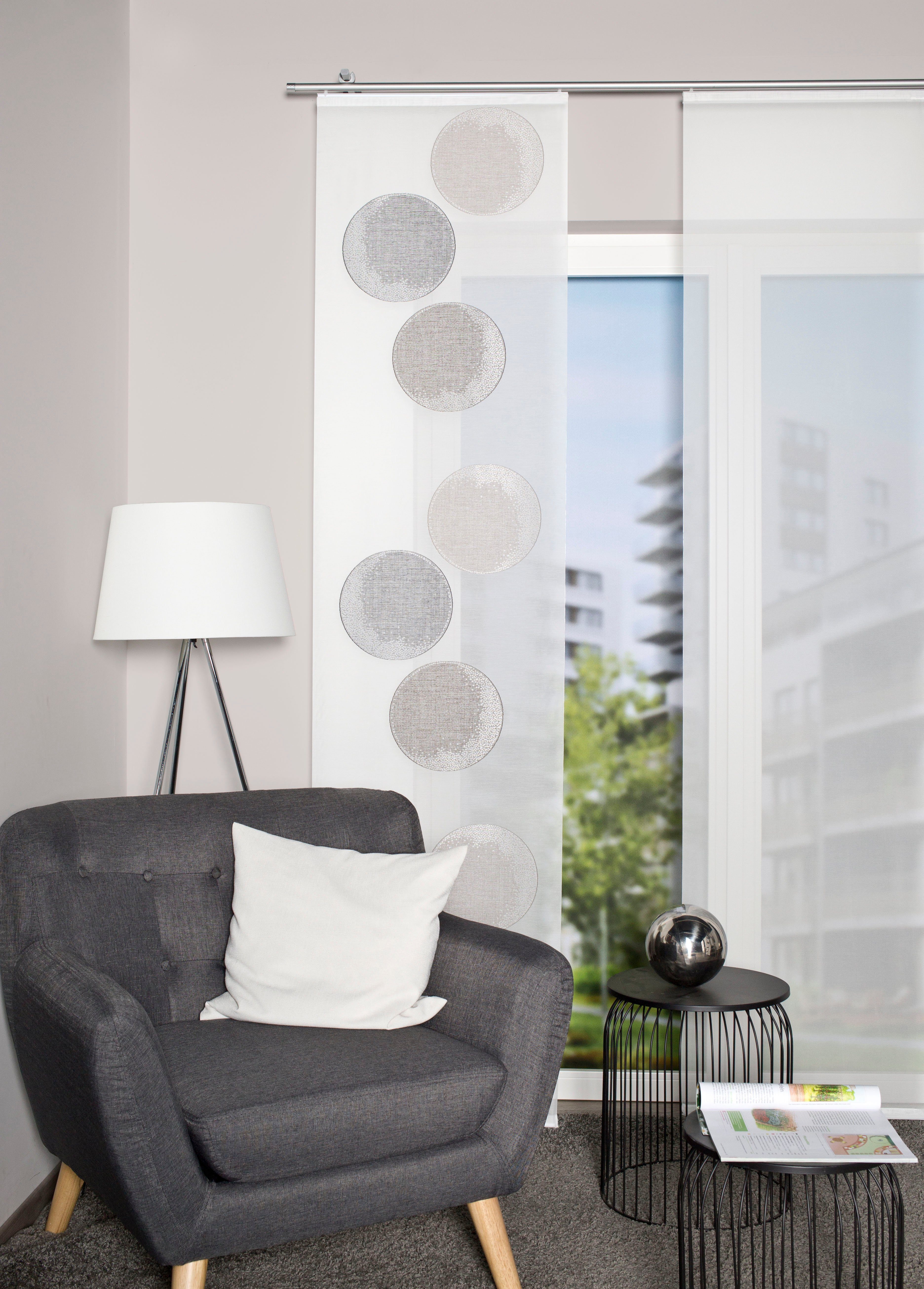 HOME WOHNIDEEN Schiebegardine REMONA (1 St), Paneelwagen, transparent, Schi günstig online kaufen