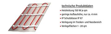 bella jolly Fußbodenheizung Elektroheat Comfort, (Packung)