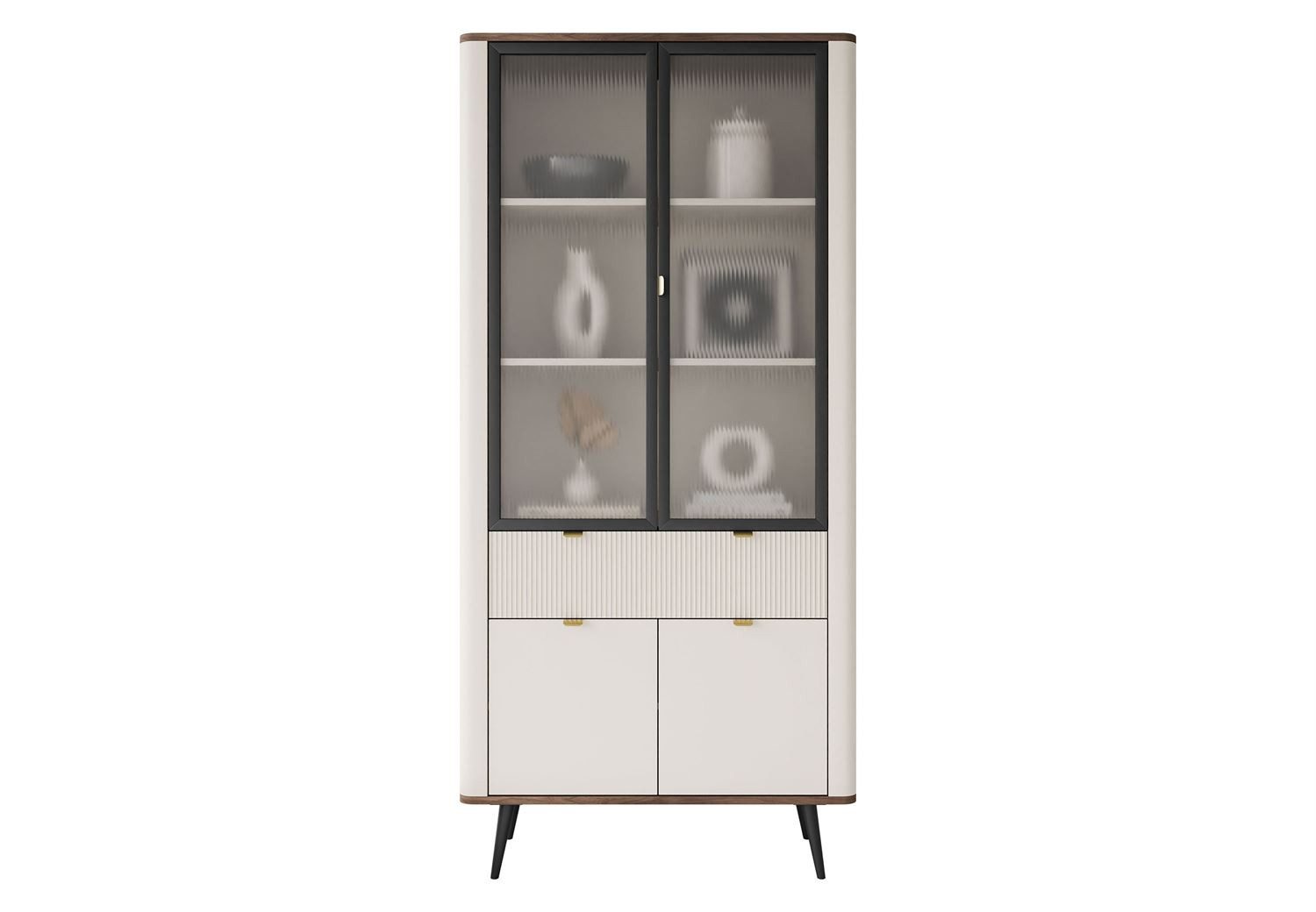 Lookway Vitrine AUTUMN 2D2W1S mit Schublade Breite: 90 cm, Höhe: 191 cm Tiefe: 40 cm