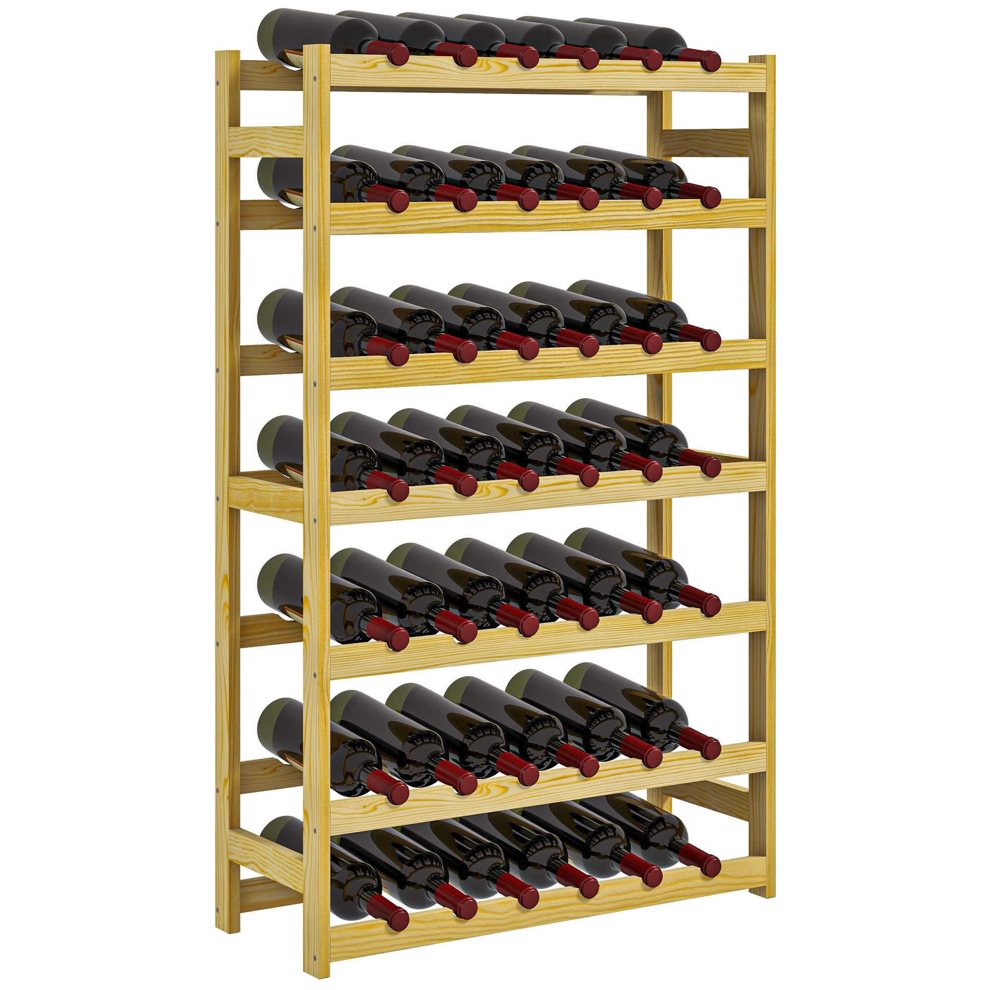 HOMCOM Weinregal mit 7 Ebenen, Standregal günstig online kaufen