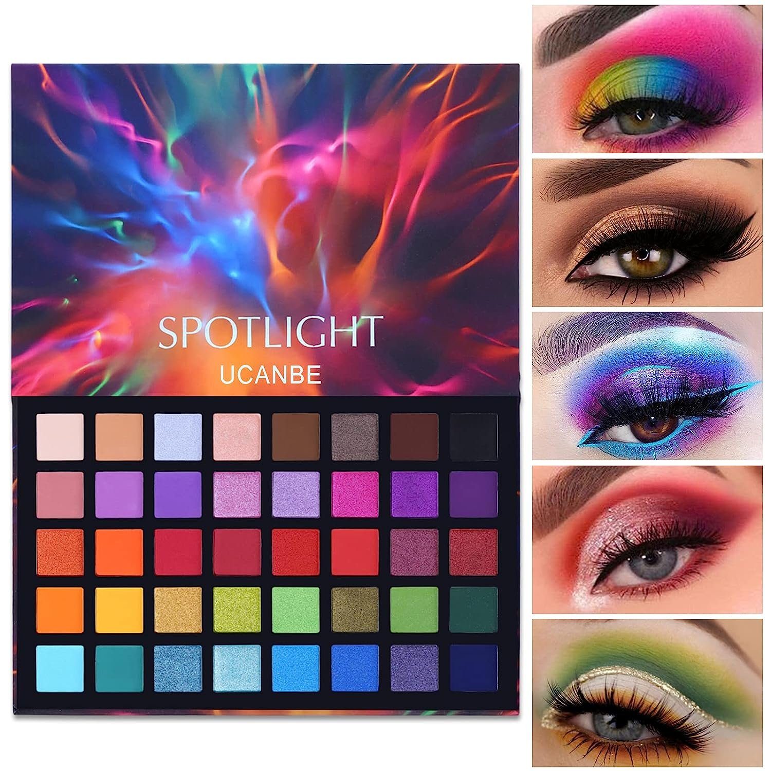 mit Palette Eyeshadow Farben, Lidschatten-Palette Spotlight 40 Palette Matt Schimmernde Haiaveng Lidschatten und