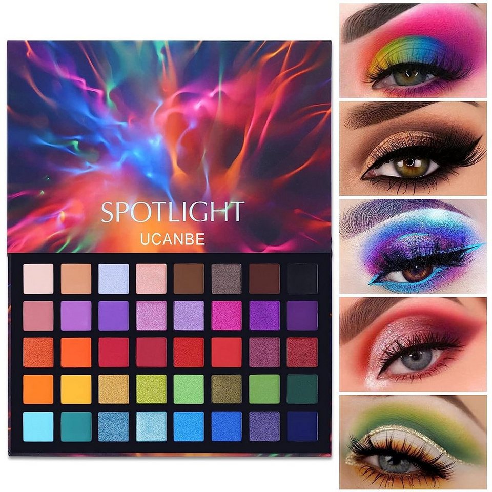 Haiaveng Lidschatten-Palette Spotlight Lidschatten Palette mit 40 Farben,  Eyeshadow Palette Matt und Schimmernde