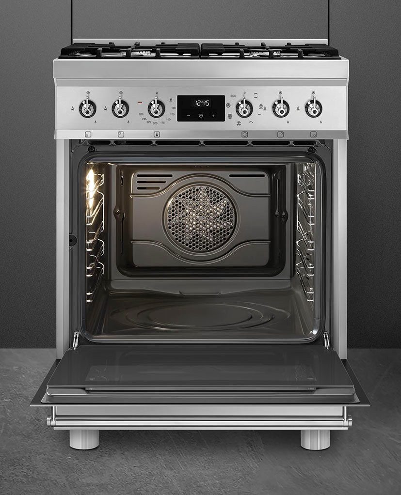 Smeg Gas-Standherd Symphony C6GMXD2, Vapor Clean, Material Garraum: Ever Clean Emaillierung