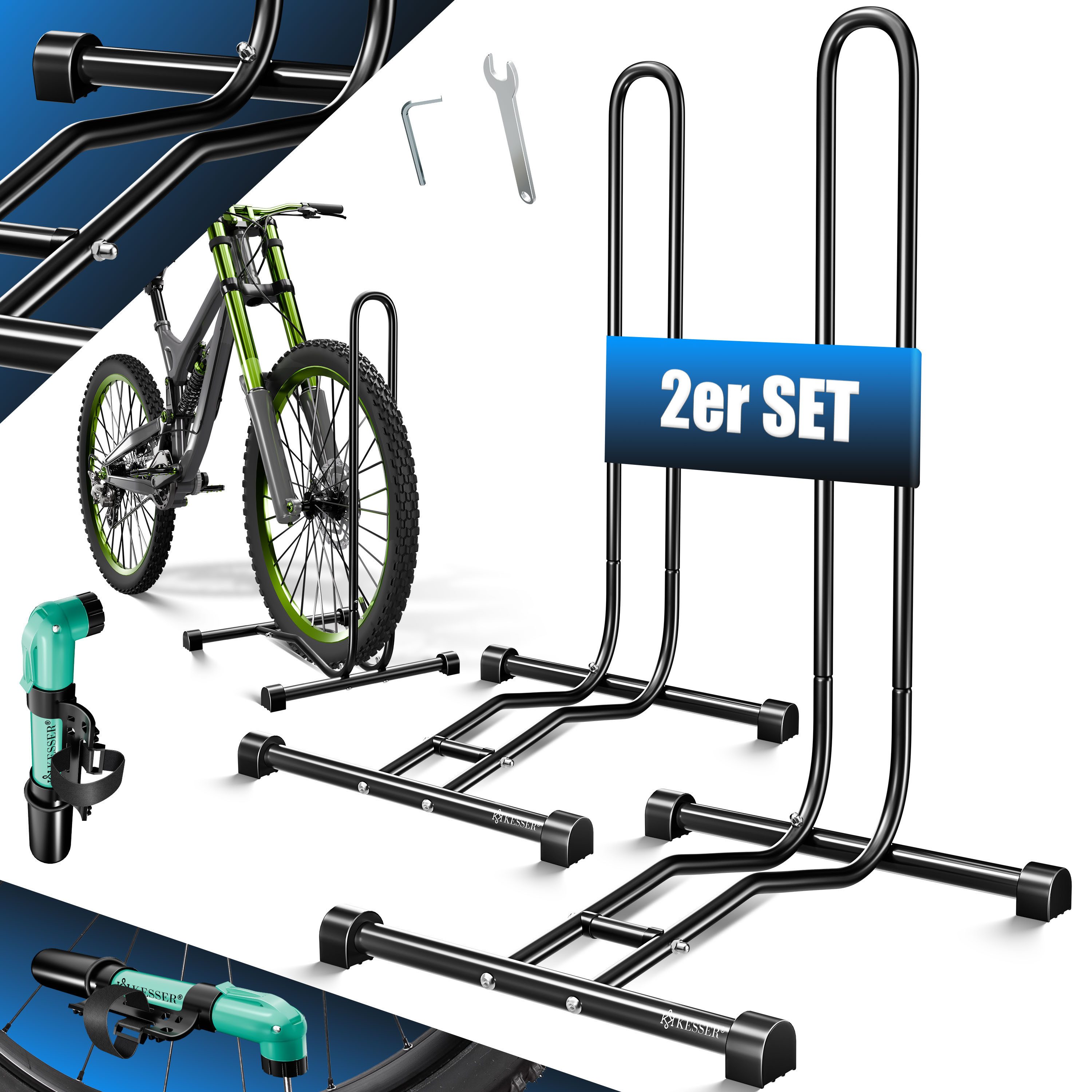 KESSER Fahrradständer, Fahrradständer für Mountainbike, E-Bike, Citybike, Rennrad, MTB