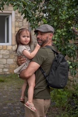 LÄSSIG Wickelrucksack Green Label, Goldie Up Backpack, black, PETA-approved vegan; zum Teil aus recyceltem Material