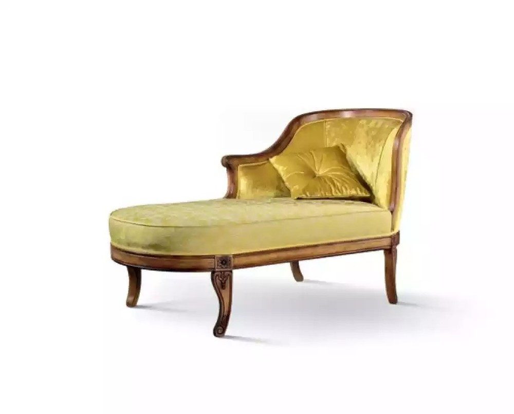 JVmoebel Chaiselongue Gelbe Chaiselongue Couch Liege Klassische Textil-Neuheit, 1 Teile, Made in Europa